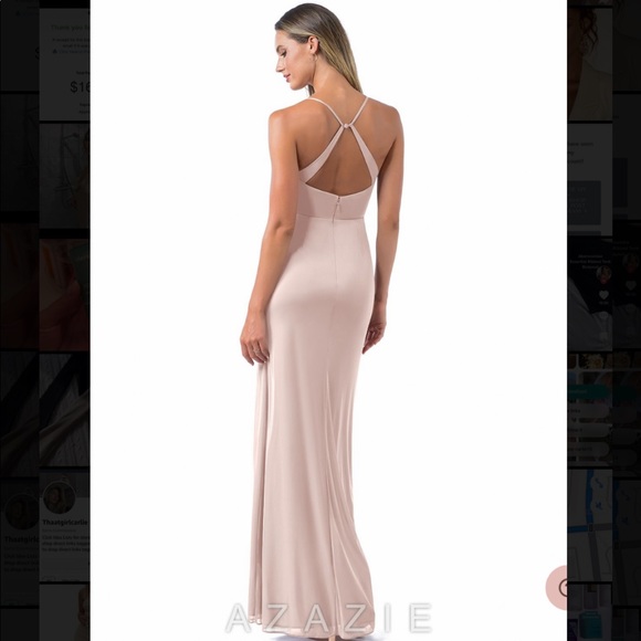 Azazie Kalea Dress in Dusty Rose Sz:0 - Picture 2 of 2